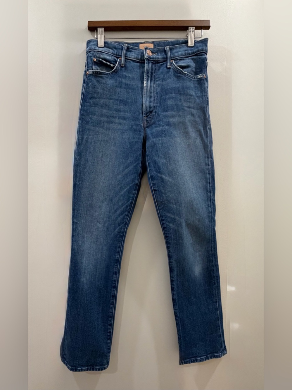 MOTHER The Swooner Rascal Ankle Jeans in Blue Wash SZ 26